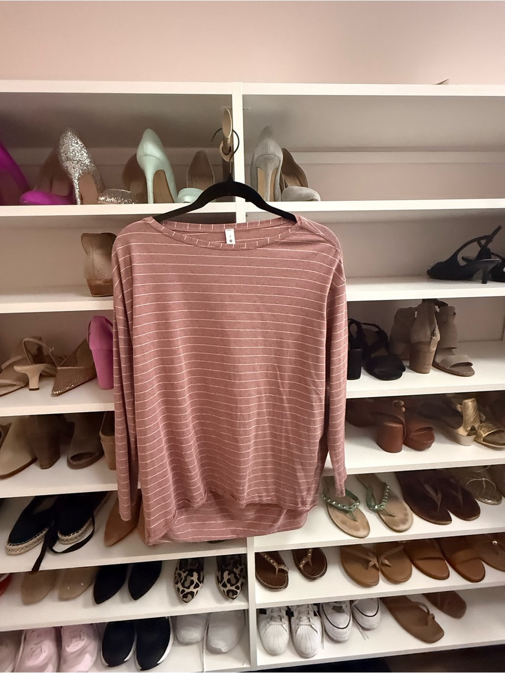 lululemon athletica Back in Action Striped Long Sleeve Top